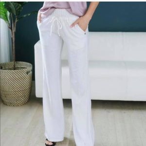 VICI white linen pants